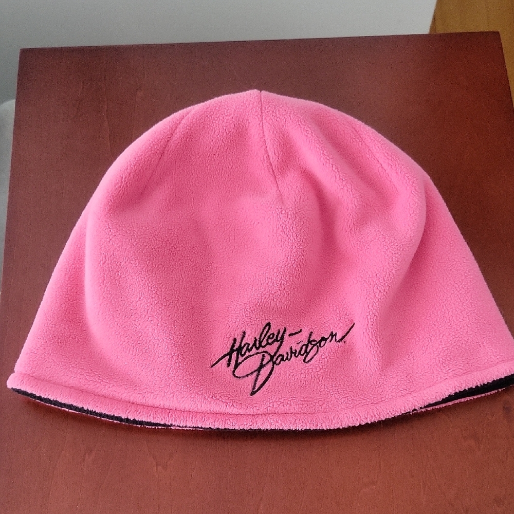 Harley-Davidson Pink Label Reversible  Hat, O/S, Pink & Black